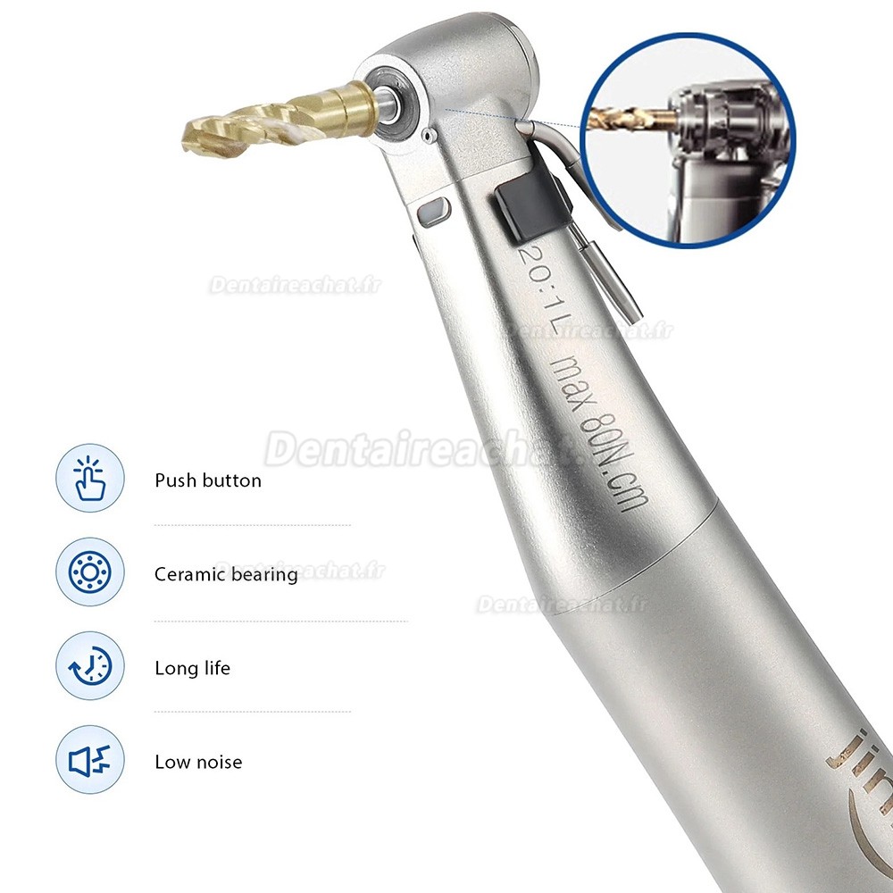 Contre-angle 20:1 à led fibre optique Jinme W201L pour implant dentaire